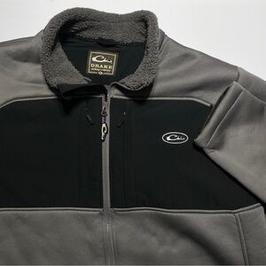 Drake Waterfowl Non-Typical Sherpa Fleece Lined Softshell Jacket Men's XL Gray